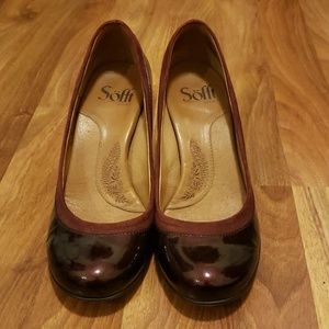Sofft Burgundy Leather Heels